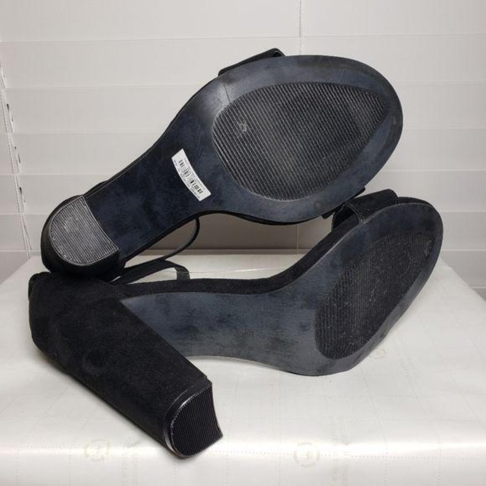 Torrid Black Two Strap Tapered Block Heels - Picture 8 of 11